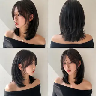 ミディアム 神戸/karina /レイヤー/顔まわりのヘアスタイル