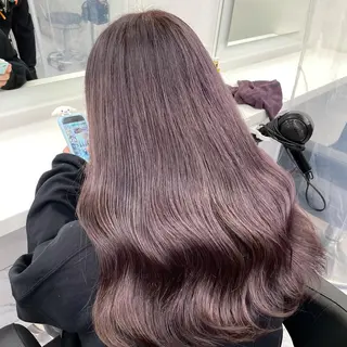 セミロング カラー *モデル募集🤍横浜 透明感カラー🫧のヘアスタイル