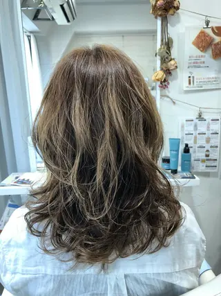 セミロング カラー 桐谷 一史のヘアスタイル