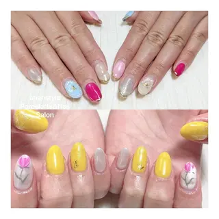 ミディアム ネイル 🐾enen style 🐾のネイルデザイン