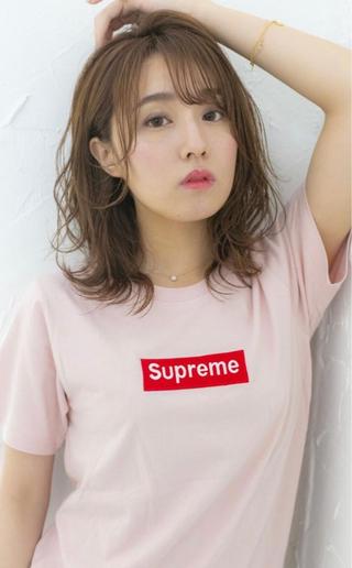 セミロング プルエクステ 𝑾𝑨𝑲𝑨のヘアスタイル