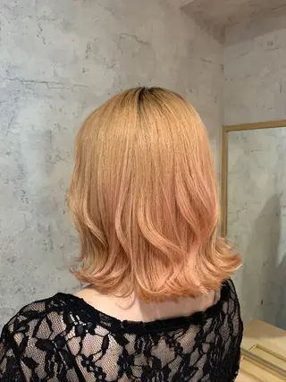 ミディアム 中川歩 髪質改善 ツヤカラー【横浜】のヘアスタイル