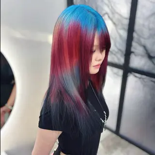 ロング カラー Ren. 🦋デザインカラーのヘアスタイル