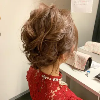 ミディアム カラー ヘアアレンジ Aloa透明感ヘア ♡kanami♡のヘアスタイル