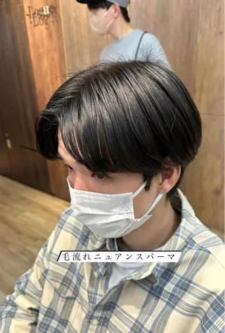セミロング パーマ メンズ パーマ職人 渡邊 優雅のヘアスタイル
