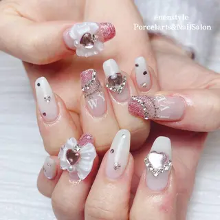 ミディアム ネイル 🐾enen style 🐾のネイルデザイン