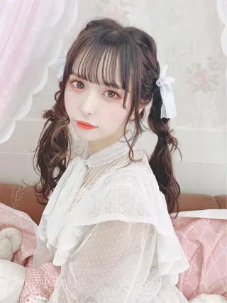 セミロング ヘアアレンジ 佐藤 礼菜のヘアスタイル