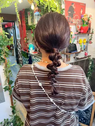 ロング カラー ヘアアレンジ カラーパティシエ facce🌼ikoのヘアスタイル