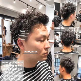 ショート パーマ メンズ メンズ特化 TAKE高崎のヘアスタイル