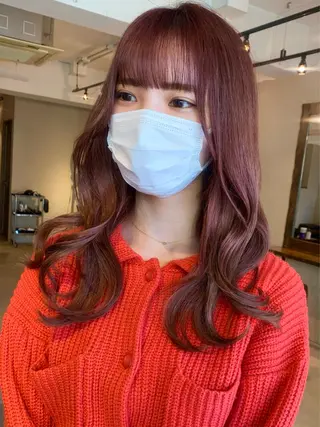 セミロング カラー 透明感カラー✂︎ /縮毛矯正/YUKAのヘアスタイル