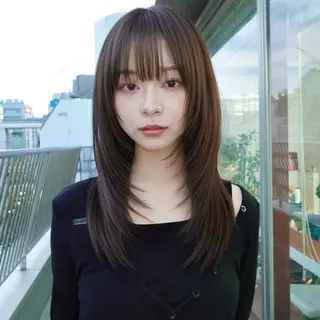 ミディアム カラー レイヤー専門家 ダブルカラー修のヘアスタイル