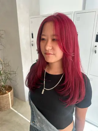 セミロング カラー デザインカラー/パー マ🦖外岡咲希🦖のヘアスタイル