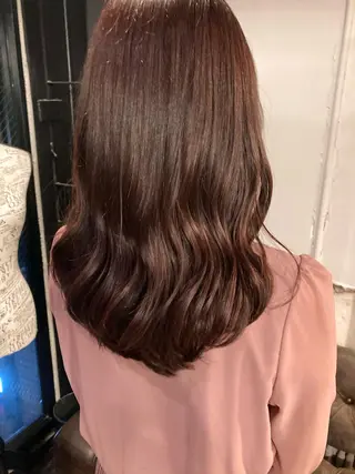 ミディアム ✨色持ちの良い艶 カラー✨蟹江真世のヘアスタイル