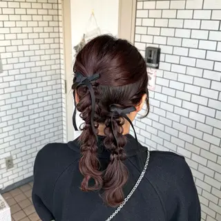 ミディアム ヘアアレンジ 褒められヘアメイク /‎ボブ女子🐶みおのヘアスタイル