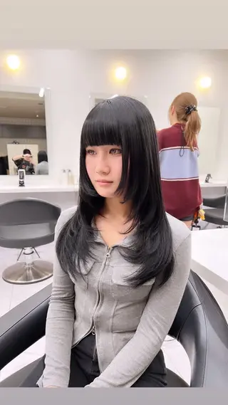 ロング カラー パーマ ヘアアレンジ メンズ 上品＆韓国風 🥀海心🥀のヘアスタイル