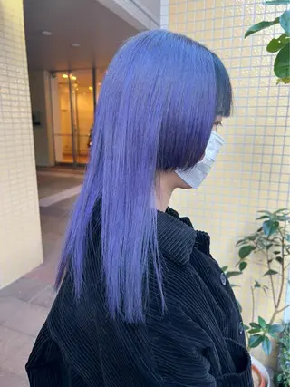 セミロング カラー 佐々木 政徳のヘアスタイル
