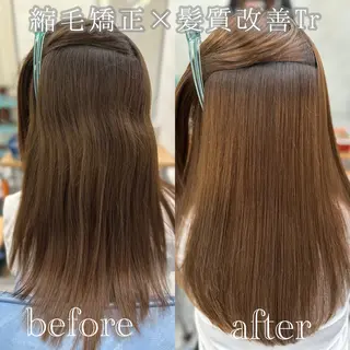 ロング 髪質改善🩵縮毛矯正 代々木/木下のヘアスタイル