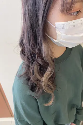 ミディアム カラー パーマ ヘアアレンジ シールエクステ専門店 Spira藤崎宮のヘアスタイル