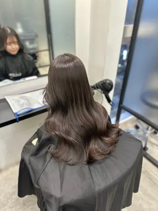 セミロング カラー ヘアアレンジ ダブルカラー｜ なおき｜池袋美容師のヘアスタイル