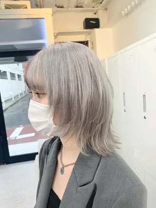 ミディアム カラー 赤みゼロ/透明感 カラー🌿KANTAのヘアスタイル