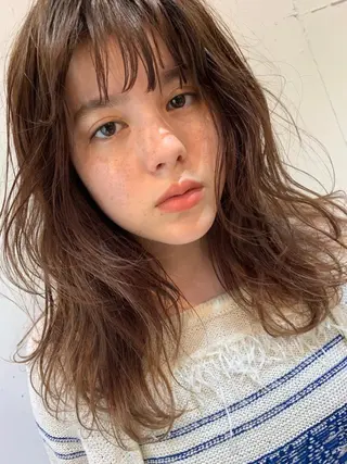 セミロング パーマ Atem ☀️大町店のヘアスタイル