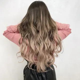 ロング カラー ヘアアレンジ マツエク・マツパ TATSUYA アートディレクターのヘアスタイル