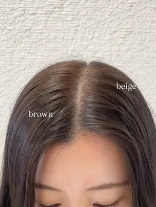 ロング カラー ブリーチなしダブルカ ラー🎀透明感/AOのヘアスタイル