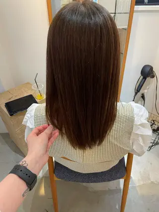 セミロング やまさきえりこ ニュアンスパーマのヘアスタイル
