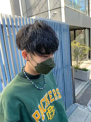 パーマ メンズ チバ タクミのヘアスタイル