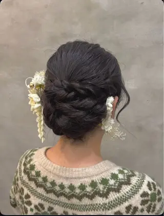 セミロング ヘアアレンジ 中村 優花のヘアスタイル