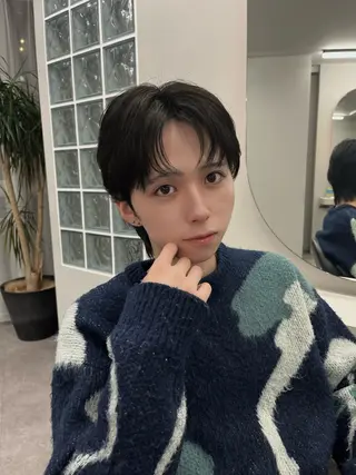 メンズ アイカ🐺 メンズ韓国ヘアのヘアスタイル