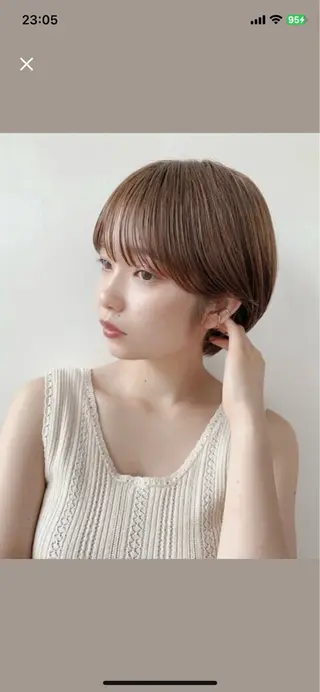 ショート やました もえかのヘアスタイル
