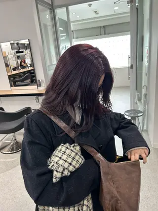 セミロング カラー 愛結 暖色カラー🎀🩰のヘアスタイル
