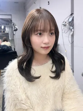 セミロング 盛れる透けカラー🎀 似合わせ/uiのヘアスタイル