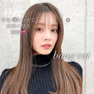 ロング カラー ブリーチ縮毛矯正飛我 韓国ヘア🫧のヘアスタイル