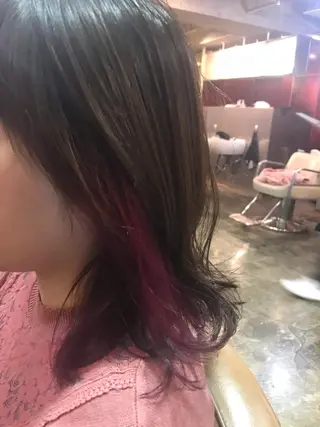 ミディアム カラー パーマ ヘアアレンジ メンズ キッズ ネイル マツエク・マツパ サロンドミルク 渋谷高比良のヘアスタイル