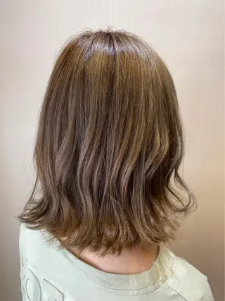 ミディアム カラー おくだ りお /ハイトーンカラーのヘアスタイル