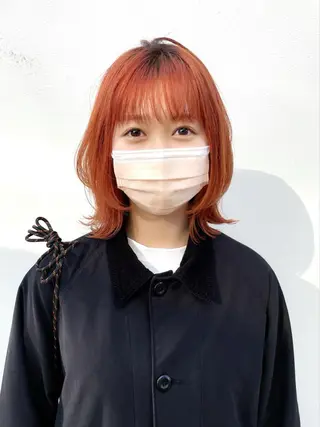 ミディアム カラー ヘアアレンジ 〽️magico/ ウルフDaiki〽️のヘアスタイル