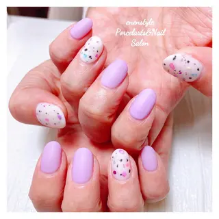 ミディアム ネイル 🐾enen style 🐾のネイルデザイン