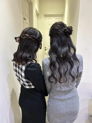 ミディアム SHION🍒ྀི/ ヘアメ/ピンクカラーのヘアスタイル