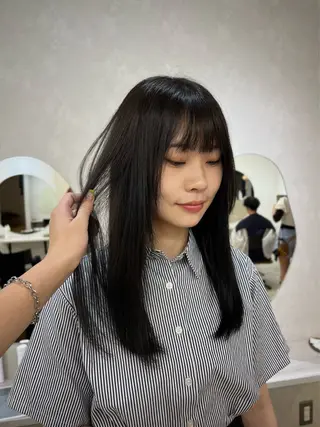セミロング quon KINO/ カットモデル✂︎のヘアスタイル