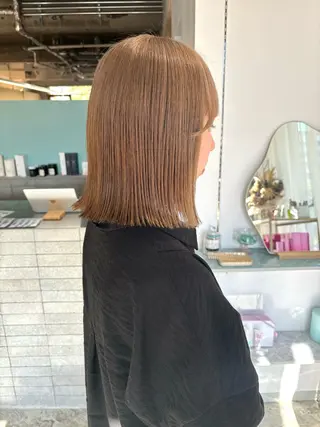 ミディアム カラー 髪質改善×美髪矯正 艶髪カラー 阪口のヘアスタイル