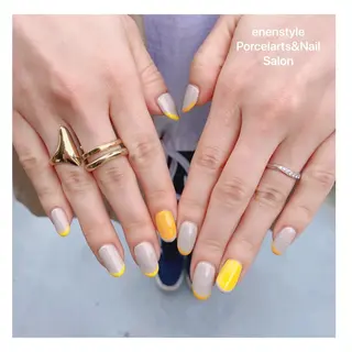 ミディアム ネイル 🐾enen style 🐾のネイルデザイン