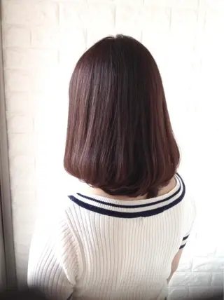 ミディアム カラー 髪質改善縮毛矯正 美容師✂️山崎竜二のヘアスタイル