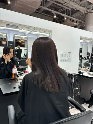 セミロング パーマ 陽 愛のヘアスタイル