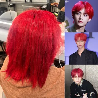 ミディアム カラー メンズ CORE もえかのヘアスタイル