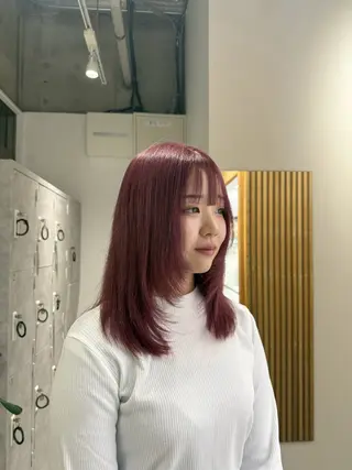 ミディアム 🍓mito/ ブリーチ/カラー🍓のヘアスタイル