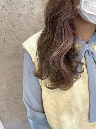 セミロング カラー ヘアアレンジ 似合わせhair🌼 misakiのヘアスタイル