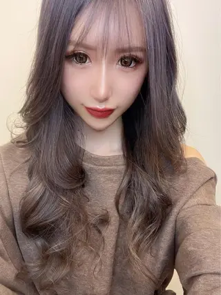 セミロング カラー 春日部 西口徒歩5分 寒色カラー 日和佐のヘアスタイル