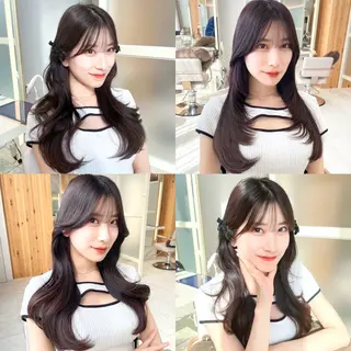 ロング カラー 🇰🇷韓国風くびれ ヘア🇰🇷中村優大のヘアスタイル